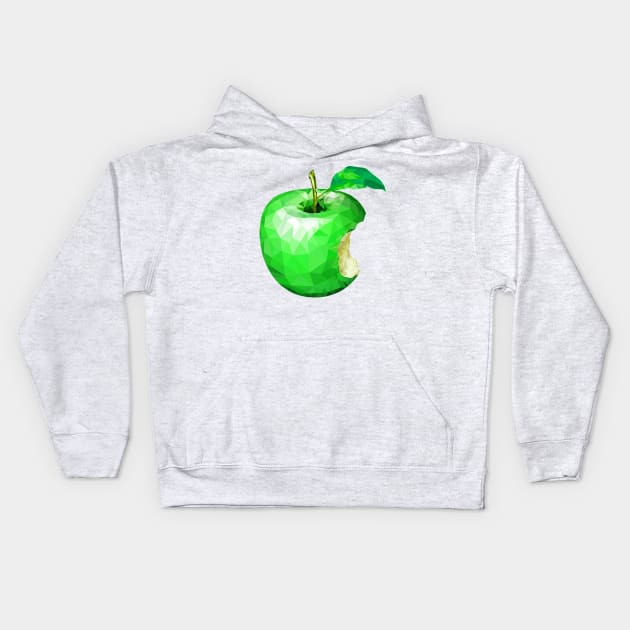 Geometric apple Kids Hoodie by obmik